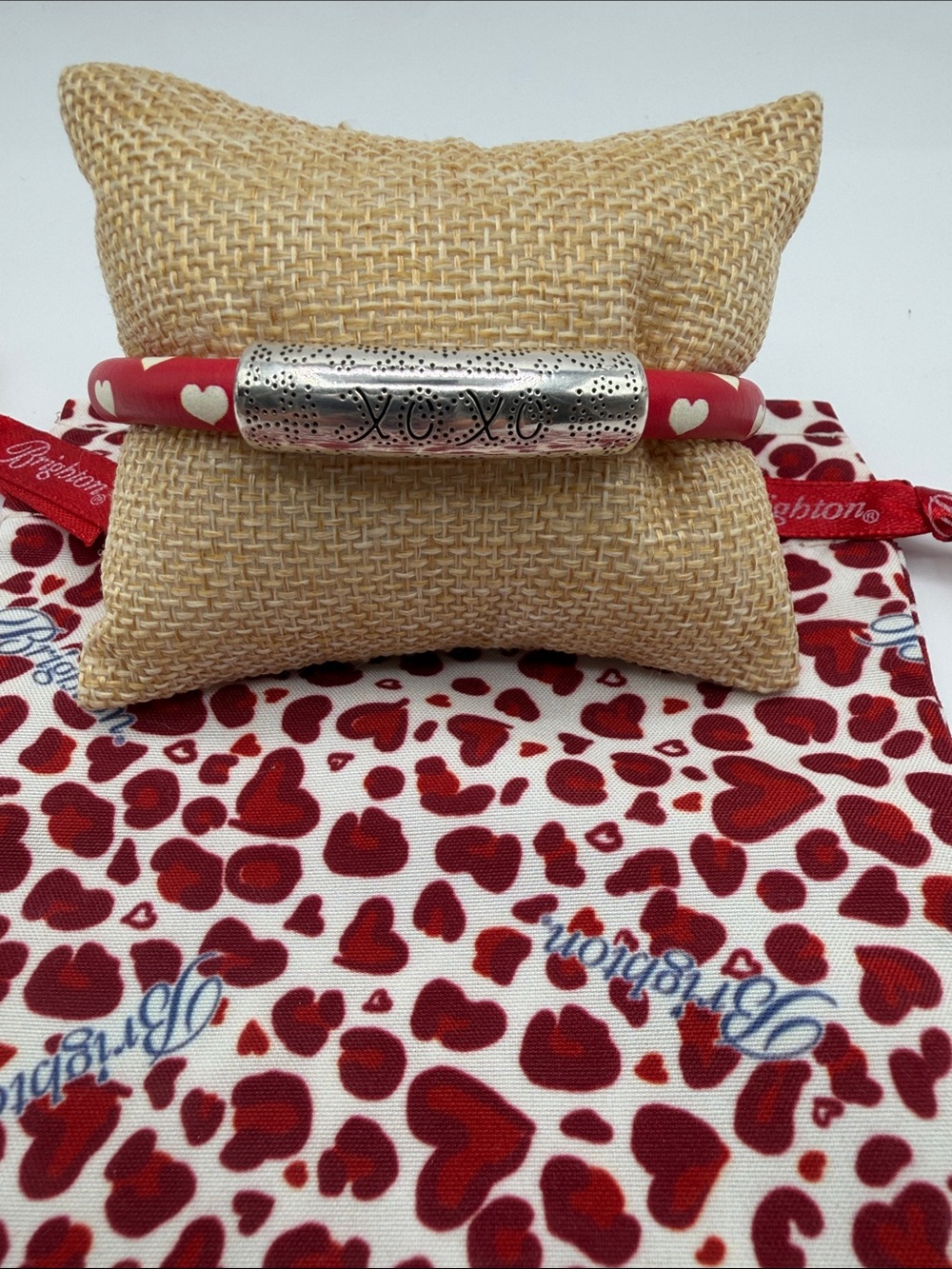 Brighton Love Message Woodstock leather with Silver 'XOXO' Med/lg